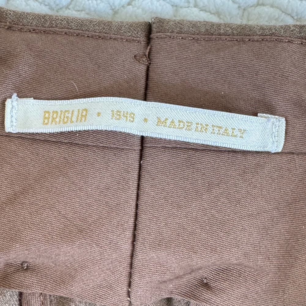 Briglia 1949 Slim Fit Virgin Wool Men’s Pants Cuffed Hem 36x32 Neutral Preppy - Picture 4 of 8